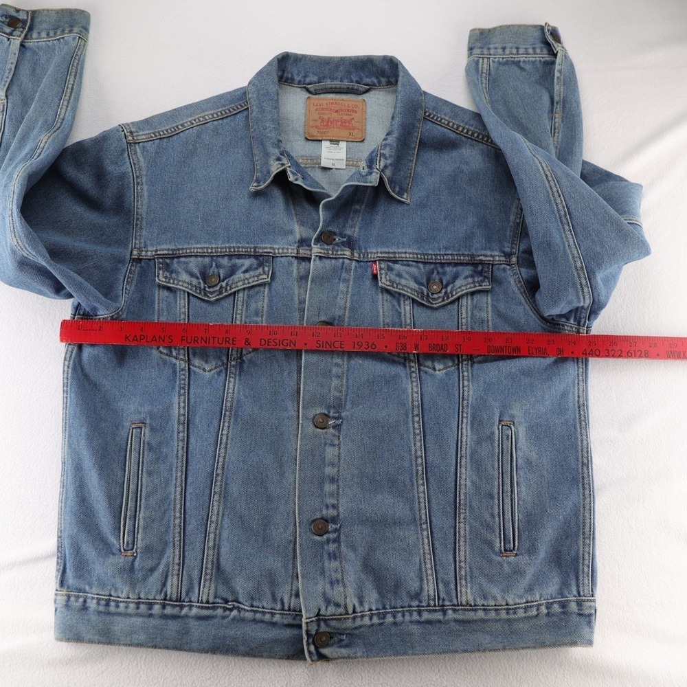 Levi's 70507‎ Mens Standard Trucker Denim Jacket Medium Wash Blue XL - Picture 6 of 6